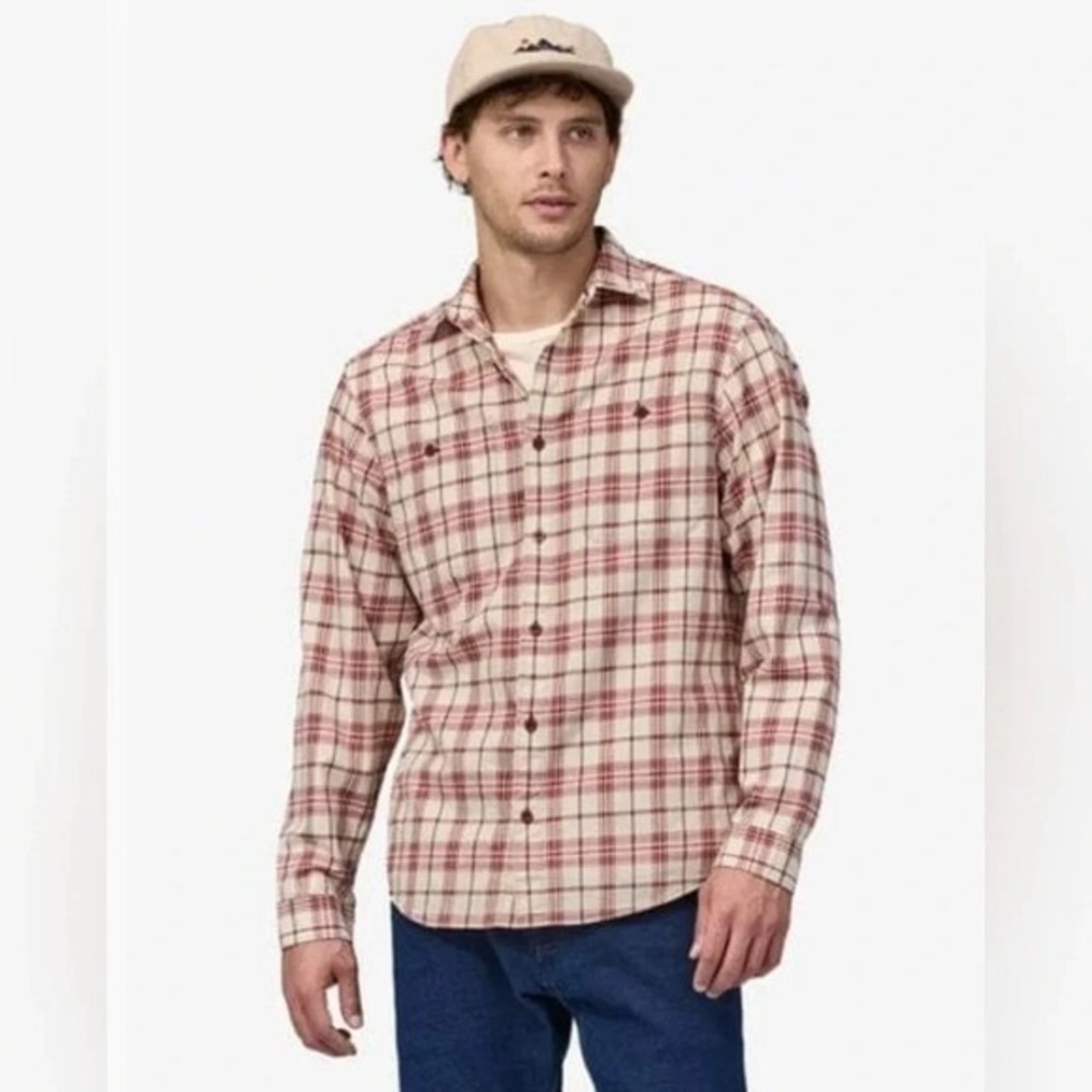 Patagonia Long Sleeve Pima Cotton Plaid Button Front‎ Shirt Men's SZ S Fall 1981